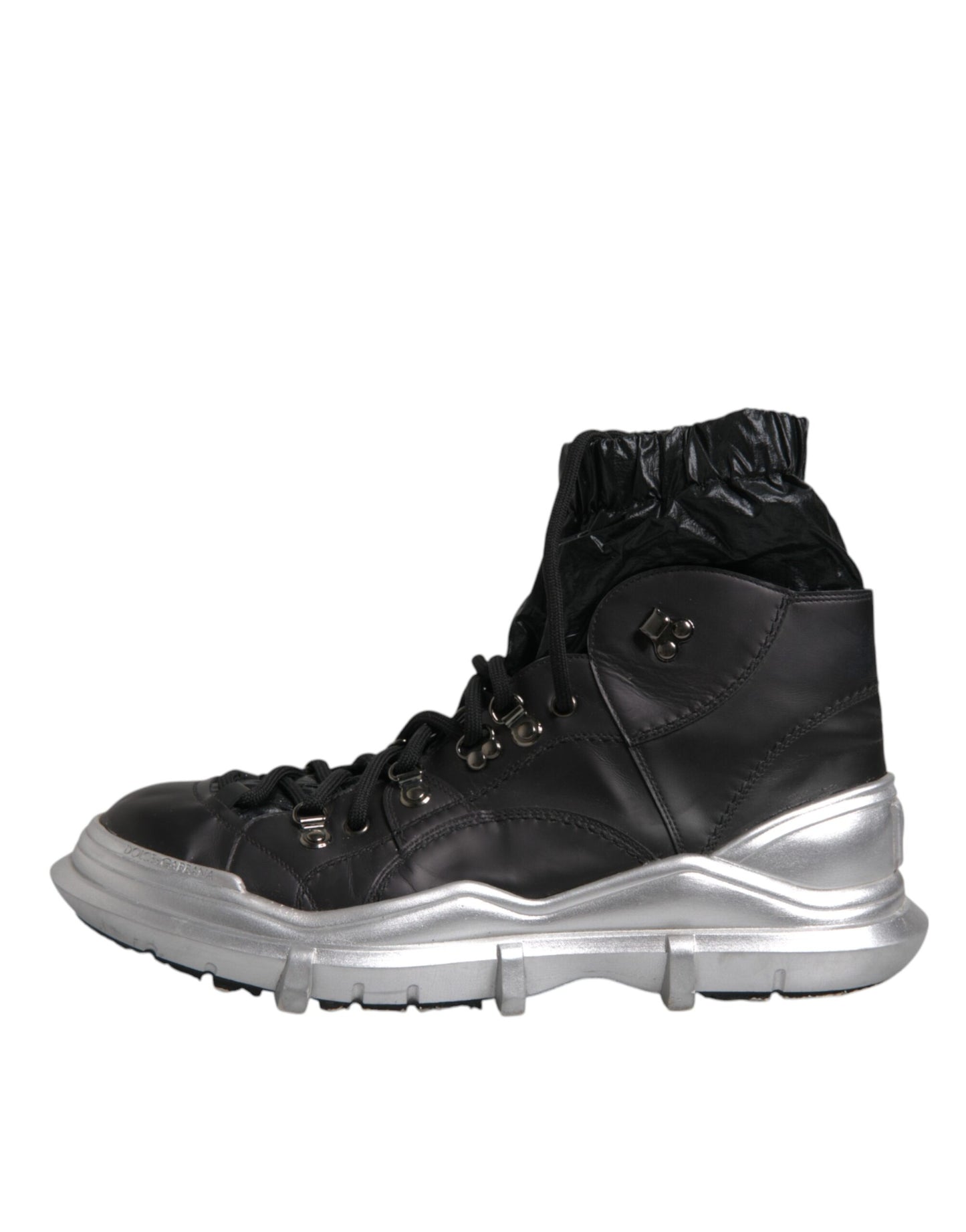 Black Nylon Galileo High Top Sneakers Shoes