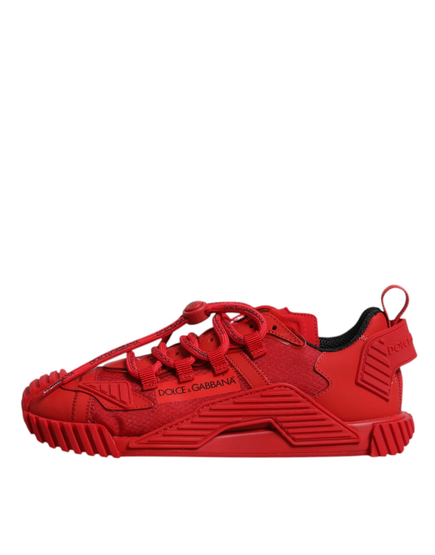 Red Nylon NS1 Low Top Lace Up Sneakers Shoes