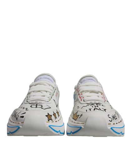 White Daymaster Hand Painted Sneakers Shoes