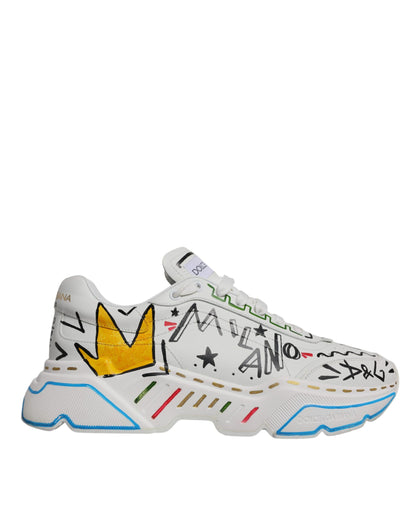 White Daymaster Hand Painted Sneakers Shoes