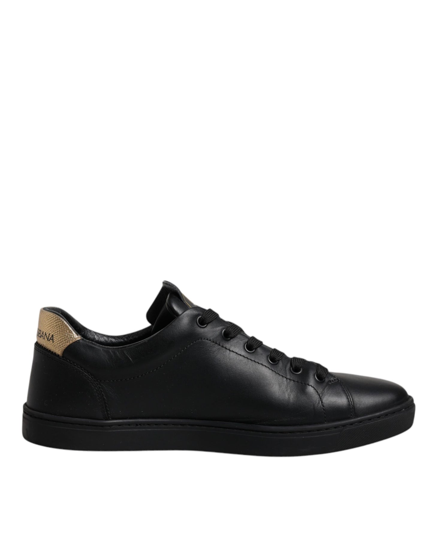 Black Leather DG Heart London Sneakers Shoes