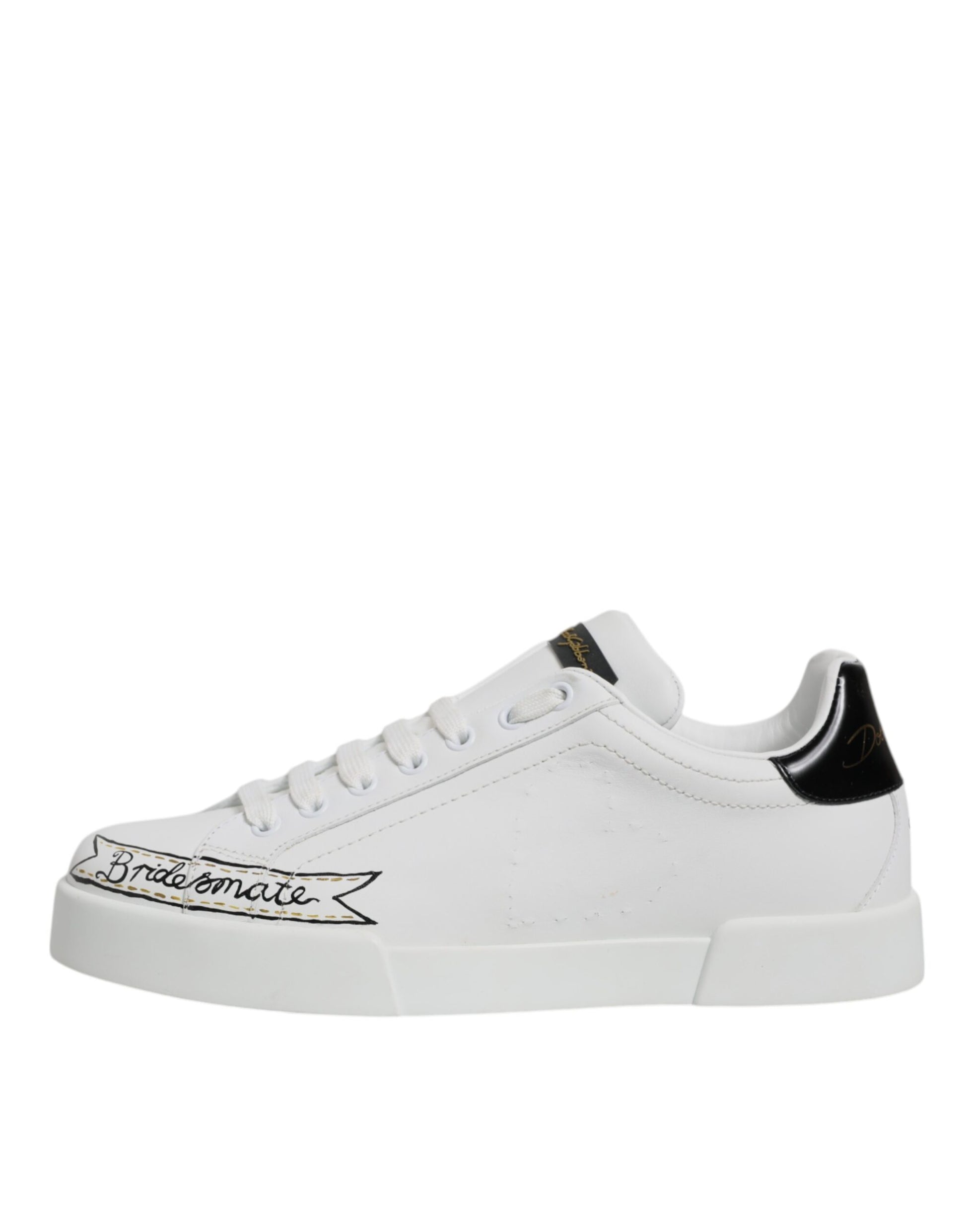 White Leather Low Top Lace Up Sneakers Shoes