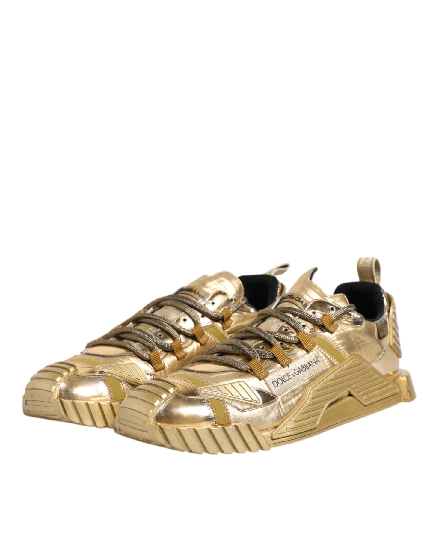 Gold Stretch Lace Up NS1 Sneakers Shoes