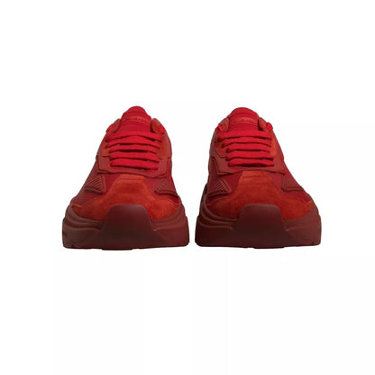 Red Leather Daymaster Low Top Sneakers Shoes