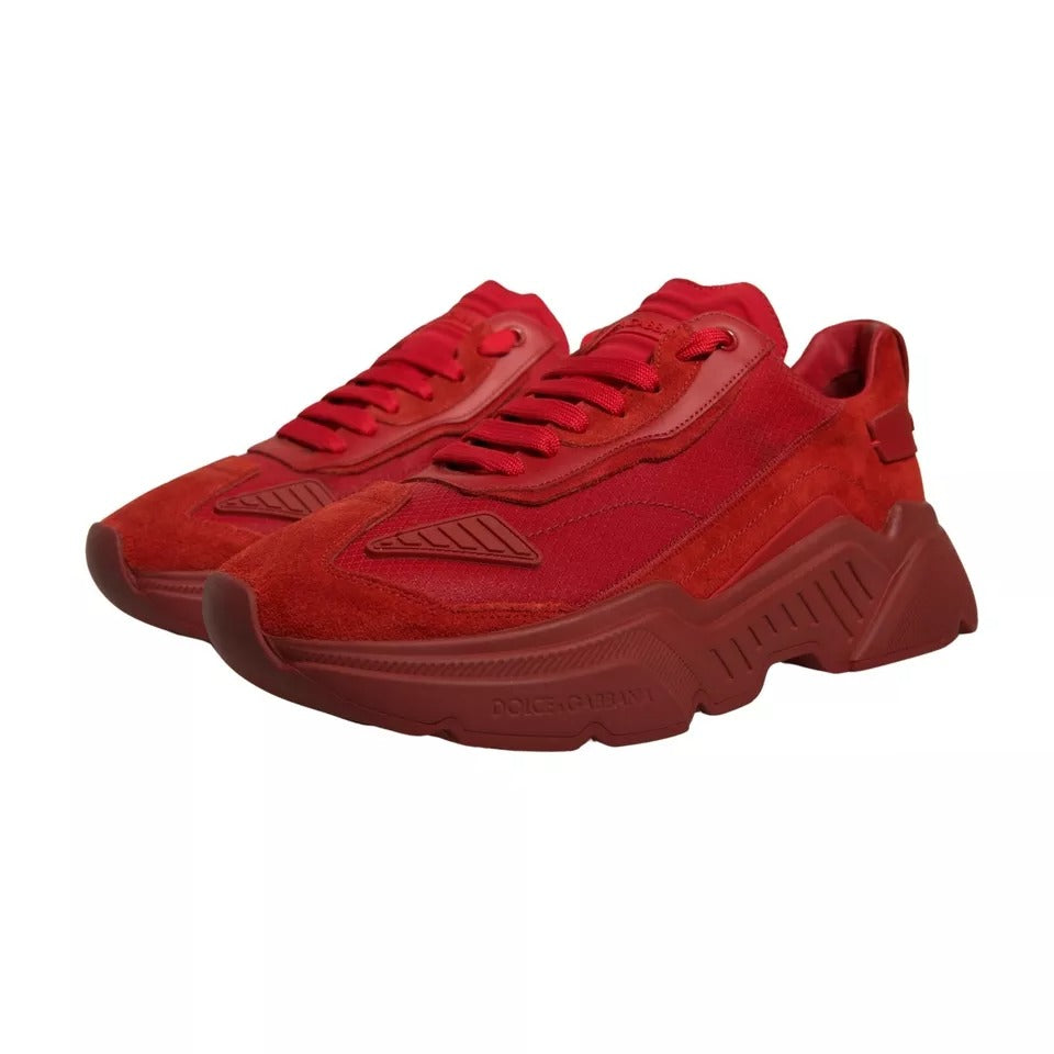 Red Leather Daymaster Low Top Sneakers Shoes