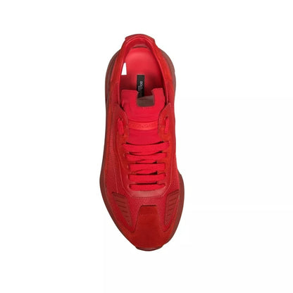 Red Leather Daymaster Low Top Sneakers Shoes