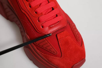 Red Leather Daymaster Low Top Sneakers Shoes