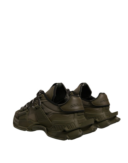 Military Green Space Low Top Sneakers Shoes