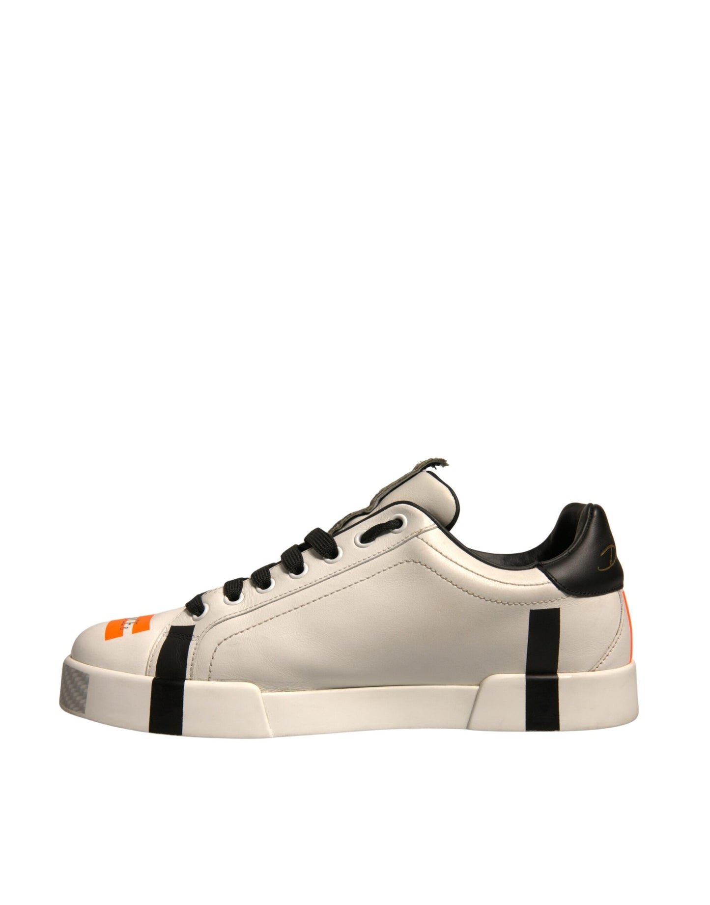 White Calfskin Patch Portofino Sneakers Shoes