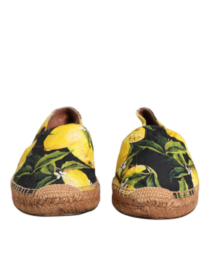 Multicolor Lemon Slip On Espadrilles Shoes