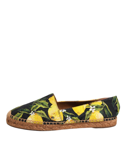 Multicolor Lemon Slip On Espadrilles Shoes