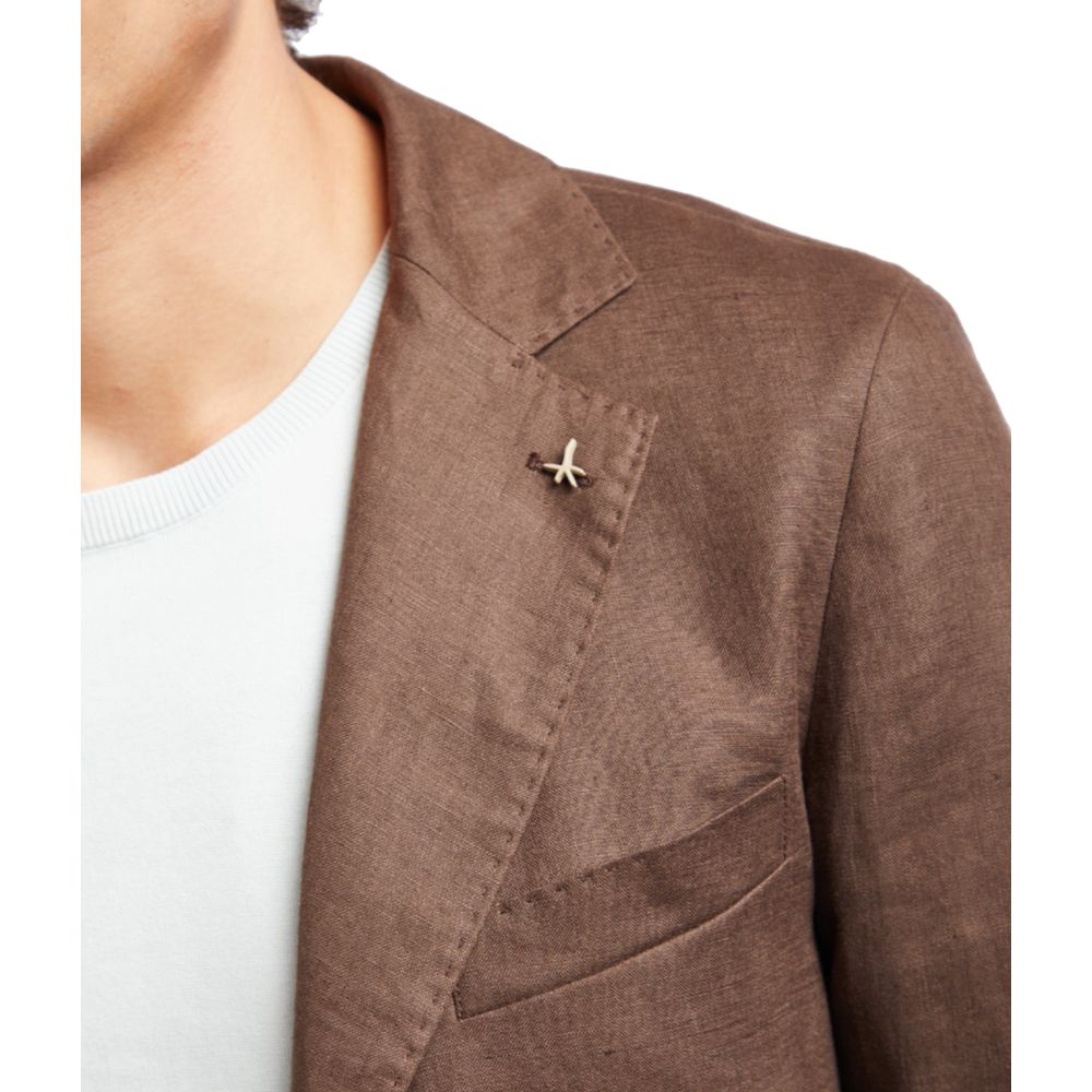 Brown Linen Blazer