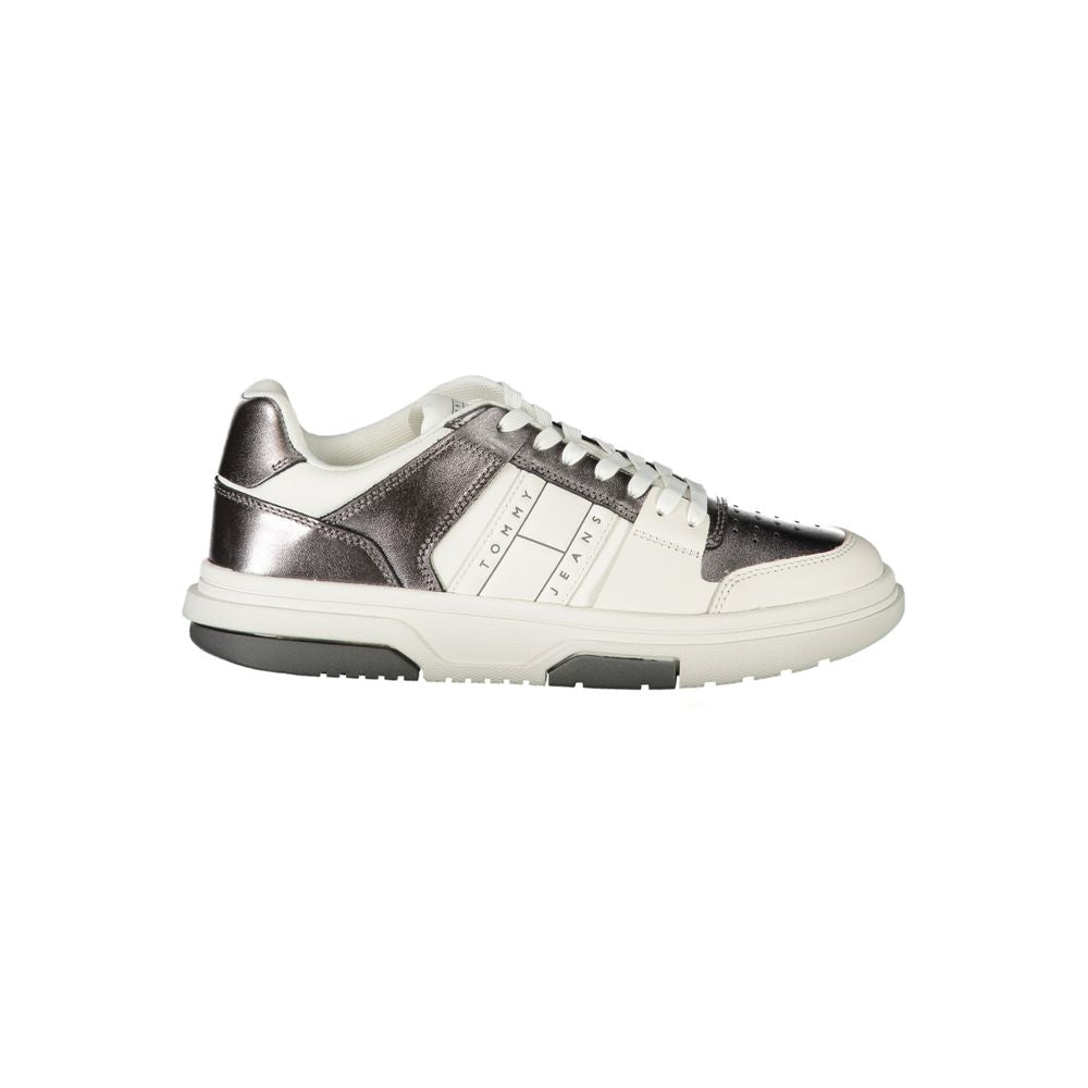 White Polyethylene Women Sneaker