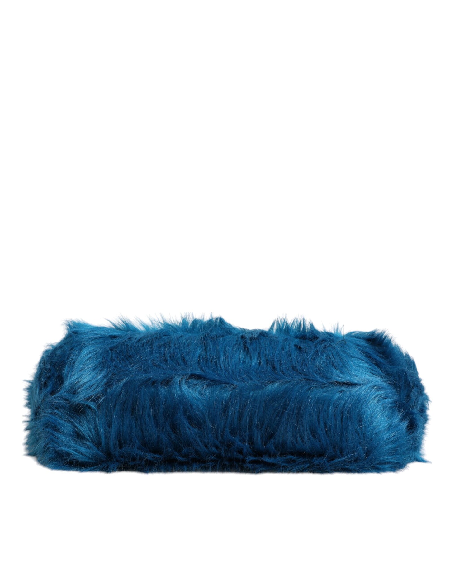 Blue Fur Logo Plaque Double Handle Shoulder Bag