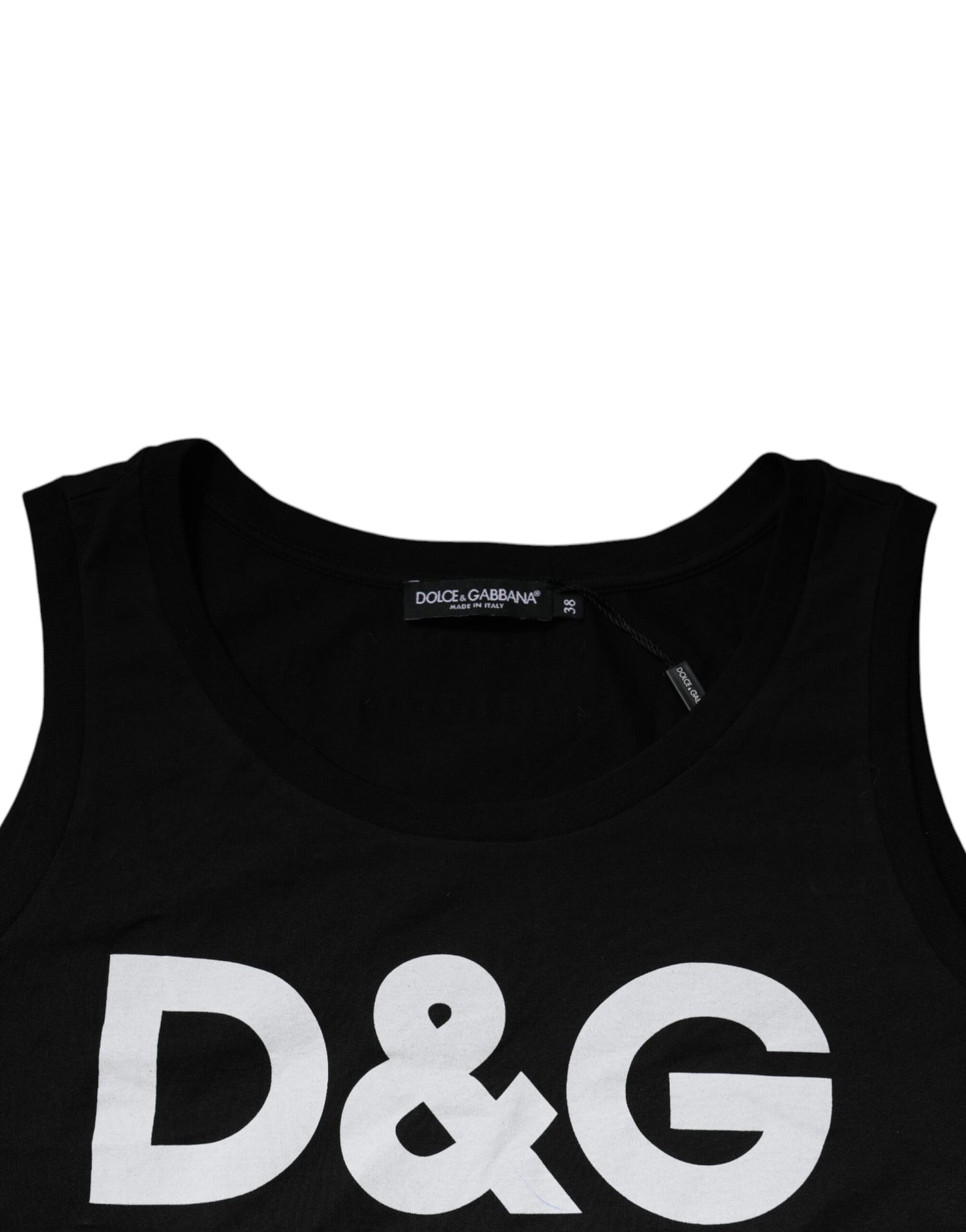 Black White DG Logo Sleeveless Tank Top